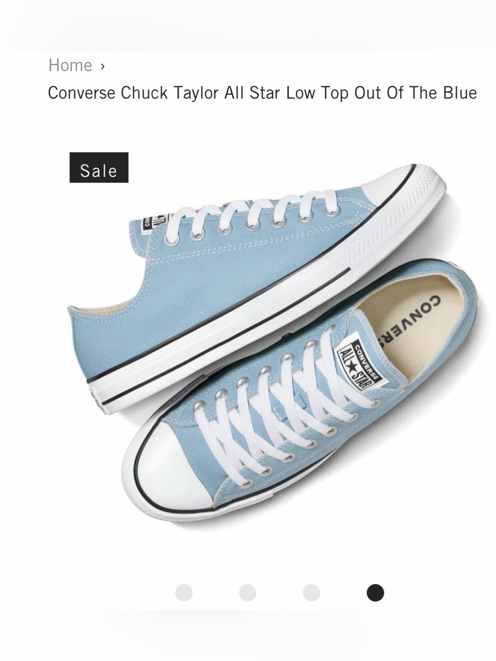 Converse Low Top Canvas Sneakers in color Out of the Blue